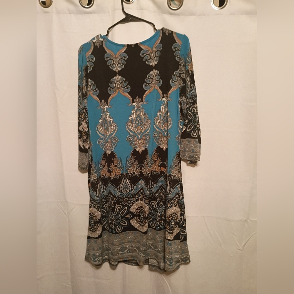 Chic Long Sleeve Black and Blue Dress R&B Collection Size 3x. - Picture 2 of 7